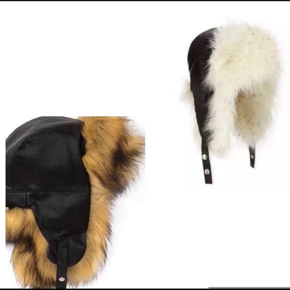 BCBG MAX AZRIA FAUX RUR TRAPPER HAT NWT - Picture 2 of 4